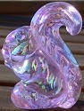 Boyd's Crystal Art Glass SSPearlyPinkCarn Sammy Squirrel Pearly Pink Carnival - CA Exclusive