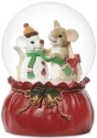 Charming Tails 137971 Musical Giftbag Snowglobe Plays Let It Snow 