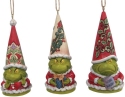 Jim Shore Dr Seuss 6009537i Grinch Set of 3 Gnome Ornaments