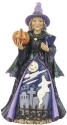 Jim Shore 6010667i Witch with Ghost Scene and Pumpkin Figurine